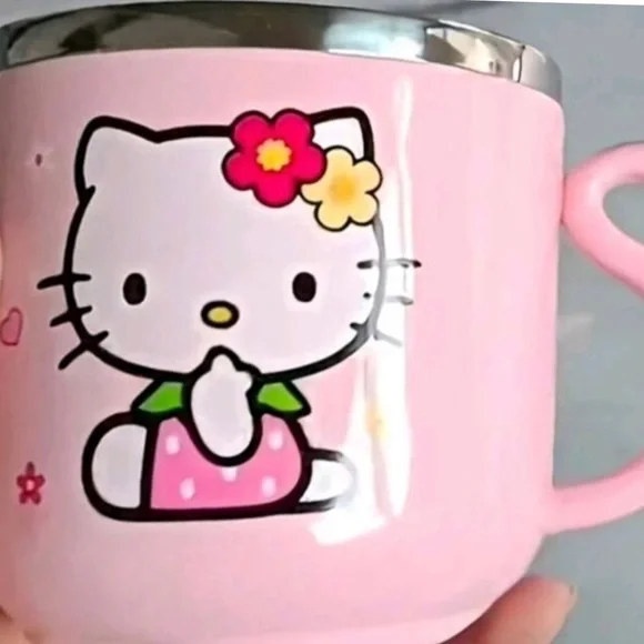Hello Kitty Pink Mug with Lid - Picture 2 of 3